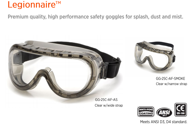 SAFETY GLASSES-LEGIONAIRE GG25C